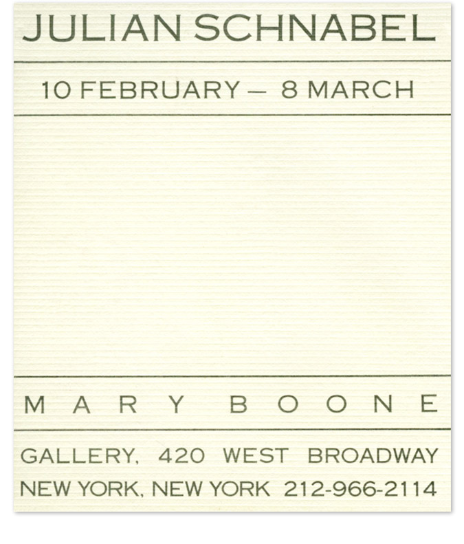 Mary Boone Gallery History 1978