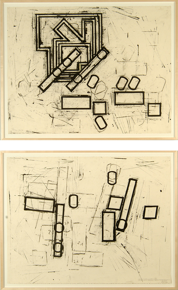 Study for Sculpture in Two Parts. Dissected Situations Arrangements According to Function. (Diagnostics) Variation 5