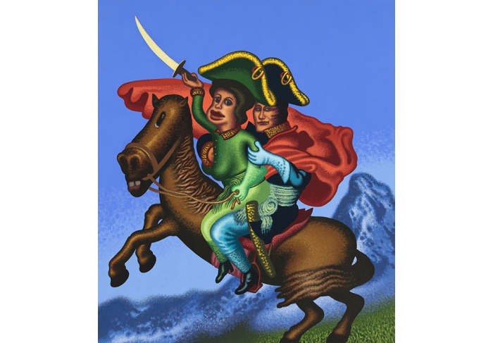 Peter Saul Two Napoleons Crossing the Alps