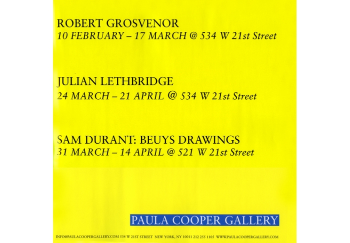 Pierre Bismuth Paula Cooper Ad for Artforum, March 2007, page 25.